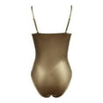thumbnail image 5 of KHONTS Women Satin Sequin Bodycon Bodysuit Sparkly Spaghetti Strap Jumpsuit Bustier Triangular Romper Summer Y2k Partywear Gold S, 5 of 6