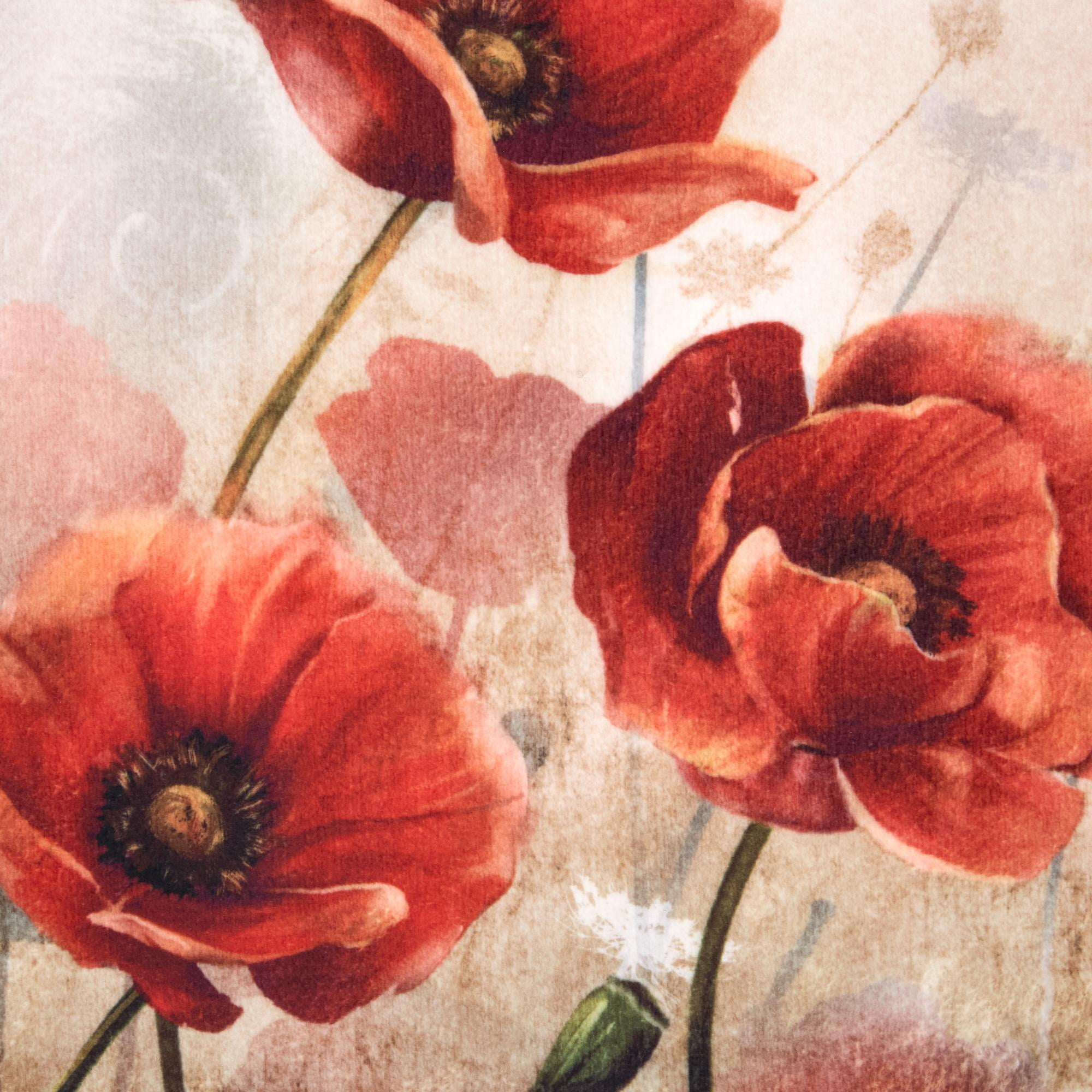 Mainstays Poppy Floral Kitchen Mat, Multicolored, 18"x30"