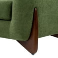 thumbnail image 6 of Jennifer Taylor Home Alpine 90.5" Modern Scandinavian Boucle Minimalist Round Arm Sherpa Sofa, Moss Green Fleeced Teddy, 6 of 8