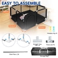 thumbnail image 2 of Baby Playpen, Outdoor Play Yard, Portable Play Yard 4-Panel- Baby Safety Playpen for Infant Toddler Black, 2 of 7