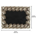 thumbnail image 4 of Placemats Set of 4 for European Dining Table, Table Placemats, Rectangular PVC Vinyl, 12x18 Inches - Black Gold, 4 of 8