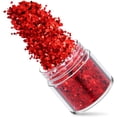 thumbnail image 4 of DEBGFS Paillettes Holographiques Rouges Épaisses Fines Festival Cosmétique Paillettes Épaisses Ongles Corps Visage Fard à Paupières Cheveux Résine Paillettes Dégradé Paillettes Scintillantes Flocons Hexagone Arts et Artisanat Paillettes, 4 of 5