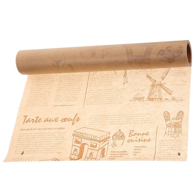 1 Rouleau de Papier Sulfurisé pour Cuisson de Gâteaux, Papier Alimentaire de Qualité Alimentaire, Papier Jetable