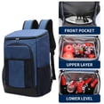 thumbnail image 4 of Soidarity Espesar Vino Cerveza Beber Bolsa de refrigeración Fiambrera Paquete térmico Gran capacidad Refrigerador móvil Picnic Viajes Kits de desorden para acampar Azul, 4 of 6