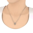 thumbnail image 3 of 3/4 Carat Diamond Cross Pendant Necklace in 14K White Gold (Silver Chain Included) (I1-I2 Clarity), 3 of 3