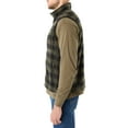 thumbnail image 2 of Men's Smith's Workwear Sherpa-Lined Plaid PolarFleece Vest Color: Olive Black 203f Size: XXL, 2 of 5
