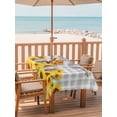 thumbnail image 2 of Outdoor Tablecloth with Umbrella Hole for Patio/Picnic/Party/Camping, Yellow Sunflowers Waterproof Table Cloth Rectangle Table Cover Washable, Summer Floral Elegant Pastoral Checkered (52"x 70"), 2 of 8