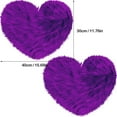 thumbnail image 5 of Ausqo 2 Pieces Fluffy Faux Area Rug Heart Shaped Rug Fluffy Room Carpet For Home Living Room Sofa Floor Bedroom, 12 X 16 Inch (), 5 of 13