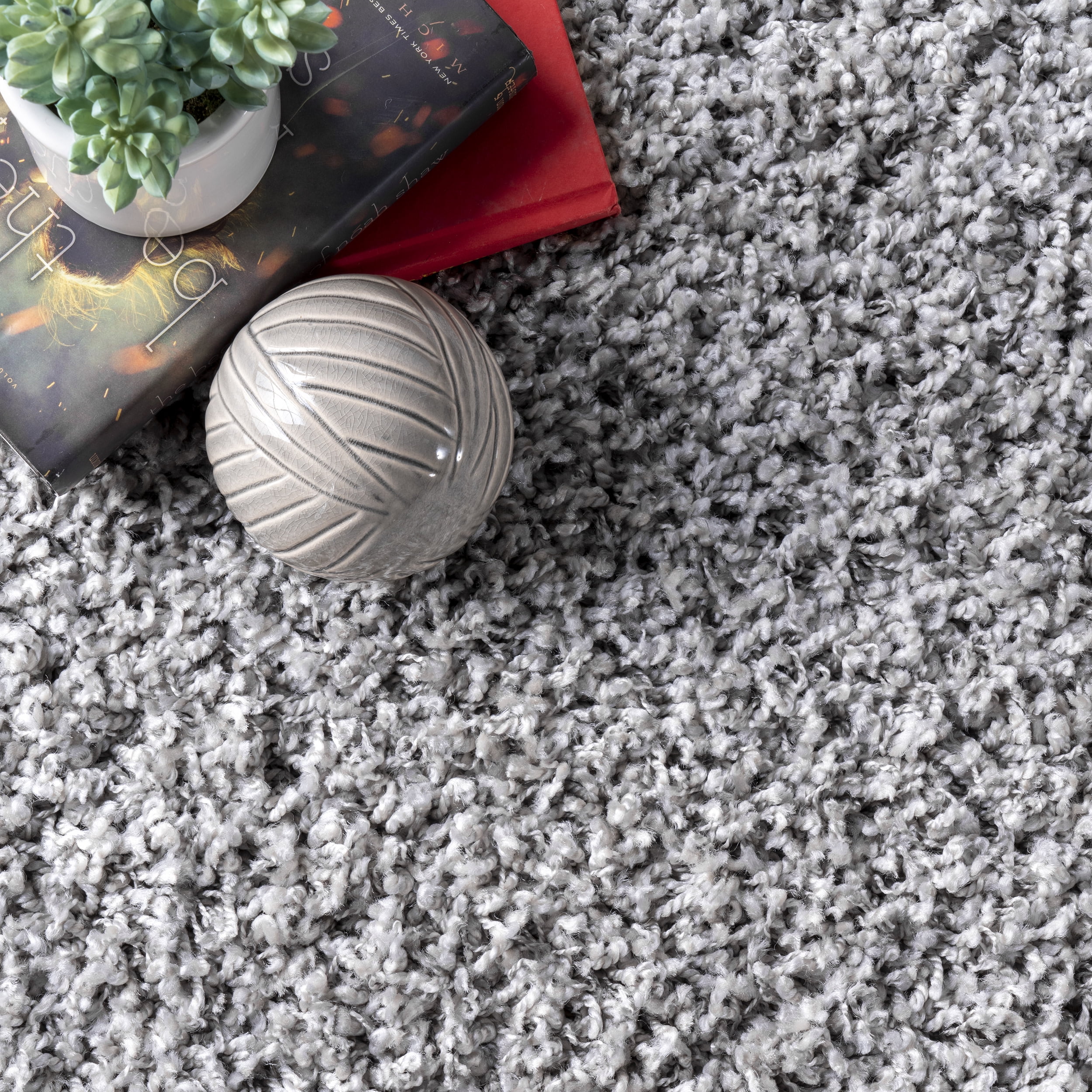nuLOOM Marleen Contemporary Shag Area Rug, 12' x 18', Silver
