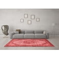 thumbnail image 3 of Ahgly Company Indoor Round Medallion Red Traditional Area Rugs, 7' Round, 3 of 4