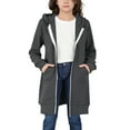 thumbnail image 6 of Mercatoo Zip Up Long 𝗛oodie for Girls Double Zipper Fleece Jacket Tuni𝗰 Sweatshirts Fall Winter Fashion Clothes with Pockets, 6 of 7