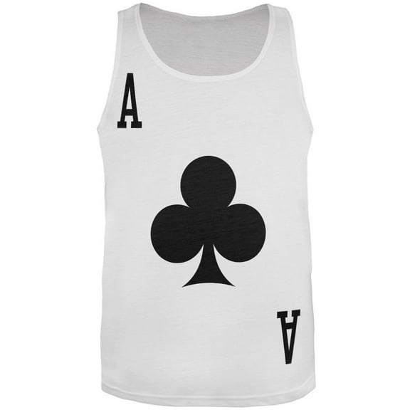 Halloween Ace of Clubs Card Soldier Costume All Over Adult Tank Top - 3X-Large