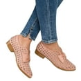 thumbnail image 4 of ZTTD Womens Shoes Ethnic Style Small Leather Shoes Hollow Breathable Retro Loafers Single Shoes Casual Shoes, 4 of 7