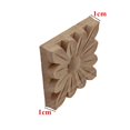 thumbnail image 4 of Flower tallado Apliques de madera natural for el gabinete de muebles Molduras de madera sin pintar Calcomanía Decoración de la decoración de la decoración Maison, 4 of 7