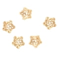 thumbnail image 3 of Paquete de 5 tapas de cuentas de flores de 6 mm para la fabricación de joyas, joyería calada y manualidades. Oro, 3 of 9