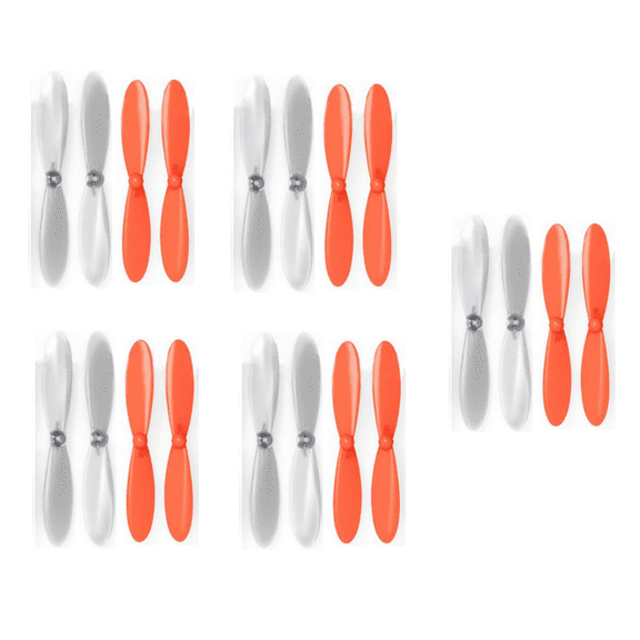 HobbyFlip Orange Clear Propeller Blades Props 5x Propellers Transparent Compatible with Estes Dart
