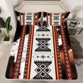 thumbnail image 2 of Erosebridal Western Aztec Sheet Set King, Boho Geometry Bedding Sets King Size, Rustic Cow Print Decor, Teen, 2 of 7
