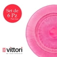 thumbnail image 2 of Juego de 6 Bajo Platos Base Venecia Redondo de Vidrio Color Purpura VITTORI, 2 of 5