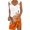 Orange, variant on ICHUANYI Summer Sundress for Women Fashion Causal Loose Tshirt Dresses Floral Print Swing Beach Dress