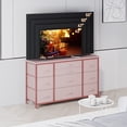 thumbnail image 2 of 10-Drawer TV Stand for 55" TV with Power Outlets, Wood Top, 2 of 7