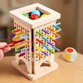 thumbnail image 6 of 3-in-1 Wooden Leaning Tower Strategy Game with Colorful Sticks, Educational Board Game for Fine Motor Skills and Family Bonding, 6 of 7