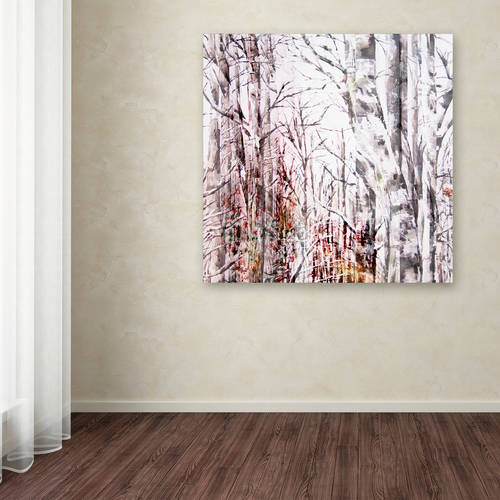 Trademark Fine Art "Winter Trees" Canvas Art by Lisa Powell Braun