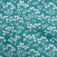 thumbnail image 1 of oneOone Polyester Spandex Dark Teal Green Fabric Floral Silhouette Sewing Fabric By The Yard Printed Diy Clothing Sewing Supplies 56 Inch Wide, 1 of 4