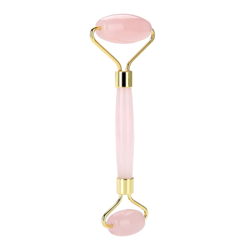 Sarapandan Jade Roller Natural Rose Crystal Double-end Face & Eye Massage Anti Aging Guasha Massager