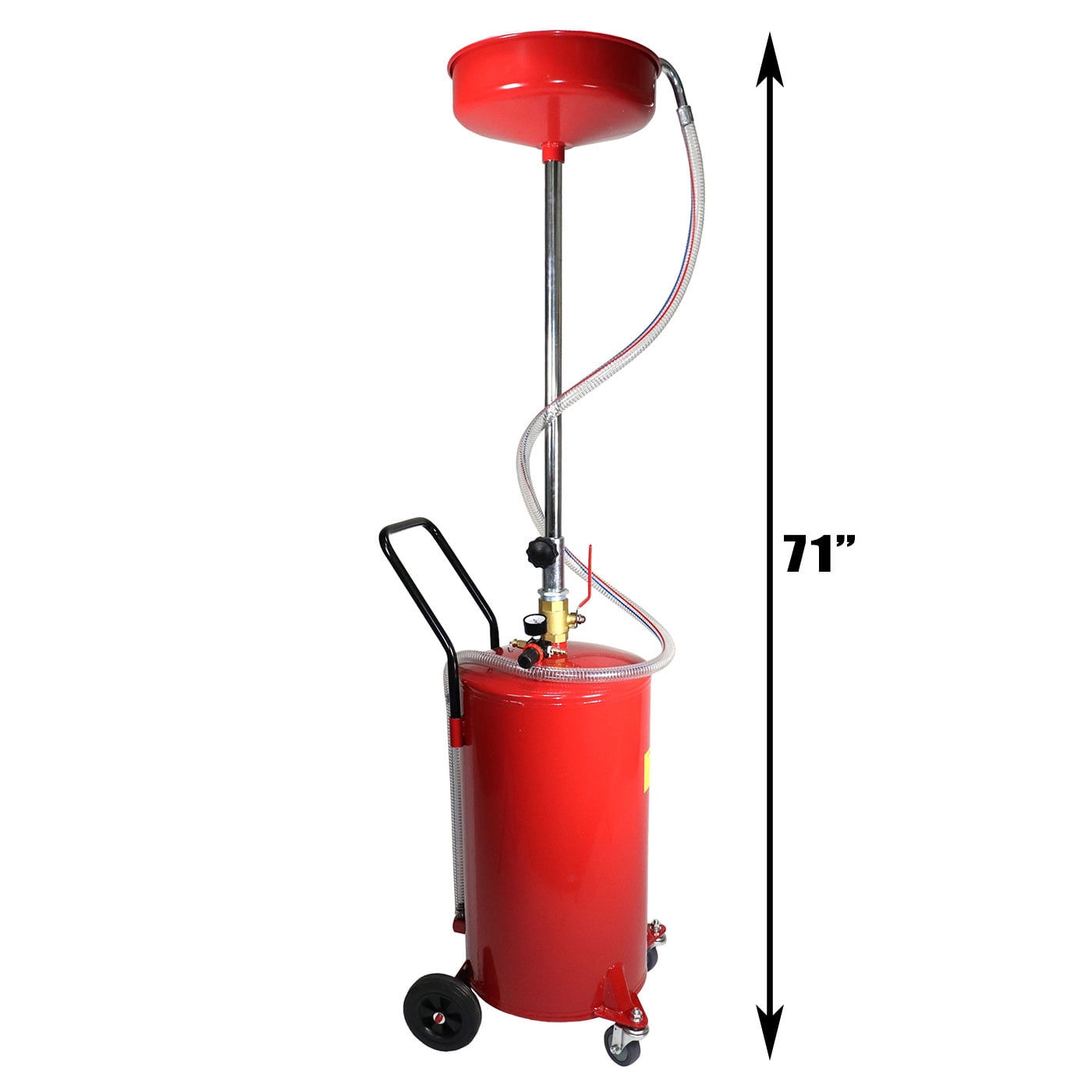 Dragway Tools 18 Gallon Oil Waste Drain Tank Pan for Lift Jack Hoist Shop Crane