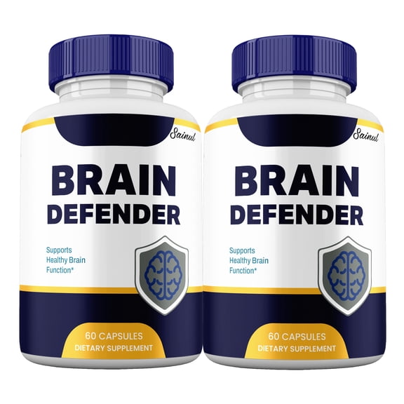 (2 Pack) Brain Defender Supplement, Brain and Cognitive Capsules, BrainDefender Pills Advanced Formula