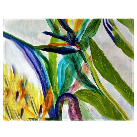 Betsydrake PM1162 14 x 18 in. Teal Paradise II Place Mat - Set of 4
