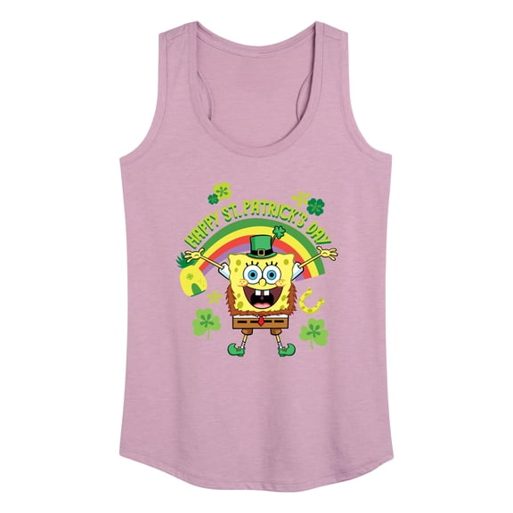 SpongeBob SquarePants - Spongebob Happy St Patricks Day - Women's Racerback Tank Top