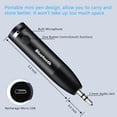 thumbnail image 5 of Adaptador auxiliar inalámbrico Bluetooth, mini receptor auxiliar Bluetooth portátil de 3,5 mm para automóvil, auriculares, sistema de música estéreo doméstico (negro), 5 of 5