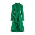 thumbnail image 2 of Blmnix Adjustable Waist Coats for Women Tie Poncho Womens Jackets Dressy Casual Y2k Jacket Coat Long Long Sleeve High-Low Green Womens Jackets Casual, 2 of 6