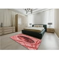 thumbnail image 5 of Ahgly Company Machine Washable Indoor Rectangle Transitional Light Coral Pink Area Rugs, 4' x 6', 5 of 7