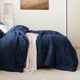 thumbnail image 5 of Navy Bedding Sets Queen - 7 Pieces Solid Queen Bed in a Bag, Queen Bed Set Navy with Quilted Warm Fluffy Comforters, Sheets, Pillowcases & Shams, 5 of 6