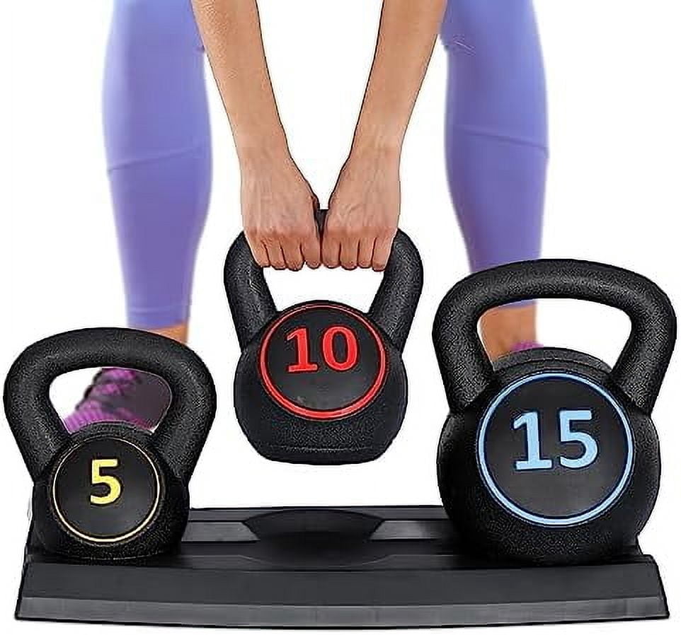 Strength Training Ring Bala Power Ring - 10lb 2-in-1 Kettlebell & Dumbbell, Full Body Home Workout Equipment For Strength, HIIT, Pilates Silicone Coated Steel Weight