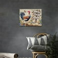thumbnail image 3 of Farmhouse Rooster Canvas Wall Art Country Farm Chicken Butterfly Floral Pictures Wall Decor Positive Quotes Painting Prints Framed Artwork Decor for Kitchen Bathroom Bedroom 16"x12", 3 of 6
