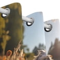 thumbnail image 3 of Dog Flowers Trees Grass Curtains Black Out Curtains for Sliding Glass Doors Bedroom Living Room Bathroom 2 Panels Set, 3 of 5