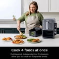 thumbnail image 4 of Ninja SL400 DoubleStack XL Freidora de aire de 2 cestas, cocina 4 alimentos a la vez, diseño compacto, 10 cuartos de galón, 4 en 1, acabado inteligente y cocinar a juego, freír al aire, asar, hornear,, 4 of 5