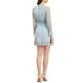 thumbnail image 3 of Allegra K Women's Heart Bell Sleeve Elastic Waist Ruffled Chiffon Mini Dress, 3 of 6