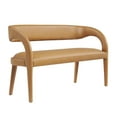 thumbnail image 2 of Modway Pinnacle 20" Upholstered Faux Leather Accent Bench in Tan, 2 of 9