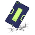 thumbnail image 7 of Case for Galaxy Tab A 8.0" 2019 SM-P200/P205, Kickstand Shockproof Kids Proof Case Heavy Duty High Impact Resistant Hybrid Three Layer Rugged Defender Full Body Protection Case, Blue+Verdant, 7 of 7