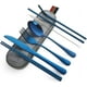 thumbnail image 1 of Devico Utensilios portátiles, juego de cubiertos de viaje para acampar, 8 piezas, incluido cuchillo, tenedor, cuchara, palillos, cepillo de limpieza, pajitas, estuche portátil, juego de cubiertos de, 1 of 7
