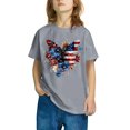 thumbnail image 4 of GERsome American Flag T-Shirts Cotton Short Sleeves Graphic Tee for Toddler Girls Boys, Unisex Kids Crewneck 4th of July Patriotic Tops, 9-10 Years, 4 of 6