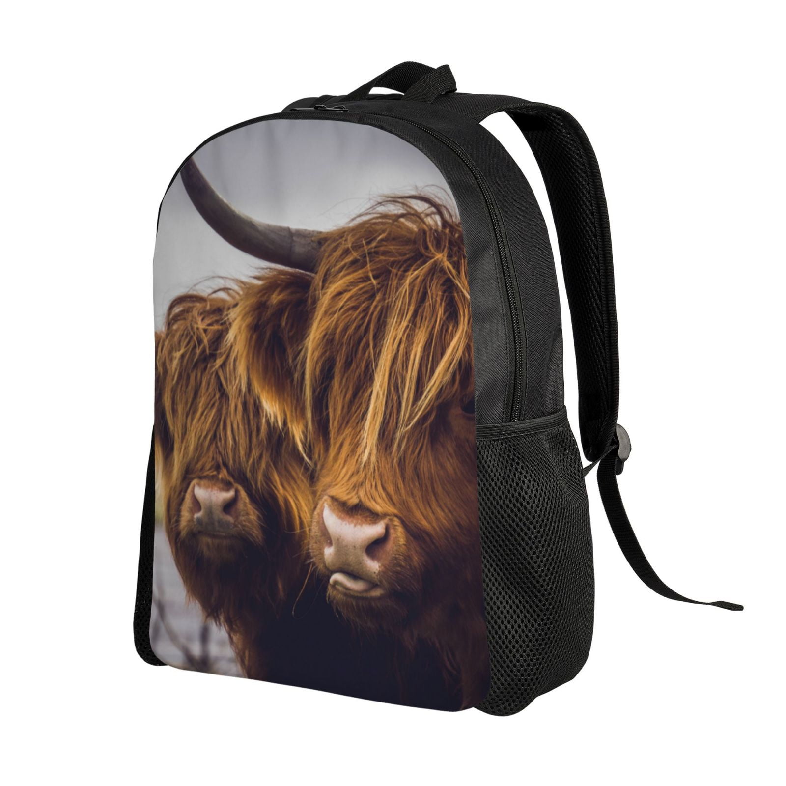 Horeoi Portrait Of Cow With Its Baby Cow Print Waterproof 600D Oxford Laptop Backpack for School Travel Work - Lightweight Durable Bag with Adjustable Straps