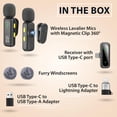 thumbnail image 3 of Wireless Lavalier Microphone for iPhone Mini Mic Android/Tablet/PC Video Recording Clip-on Mics with Rotatable Clip&Denoise Recording, Ideal for Vlog Tiktok Youtube Podcast Content Creator, 3 of 6