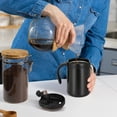 thumbnail image 4 of Huryfox Insulated Travel Mug - 16.9oz Double Wall Vacuum Stainless Steel Airtight Coffee Mug with Handle and Splash Lid for Cold/Hot Coffee, Tea (Black), 4 of 8