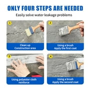 RGASUIJ Clearance Waterproofing & Leakage Repairing Coating Polyurethane Coating Liquid Sealant Indoor Outdoor Agent For Roof Walls Bathroom(300ml) Household Tool