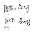thumbnail image 2 of Moyic Gancho de planta decorativo de hierro negro hermoso y de moda - para comederos de pájaros El metal es resistente Jardín y Patio pájaro trilobulado, 2 of 6